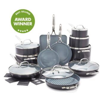 Valencia Pro Ceramic Nonstick 19-Piece Cookware Set